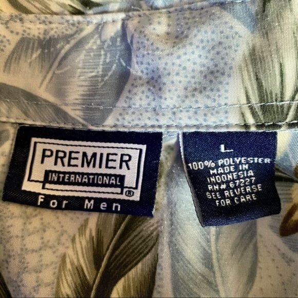 Premier International Short Sleeve Button Down Shirt Mens Large - Picture 6 of 7